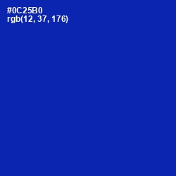 #0C25B0 - International Klein Blue Color Image