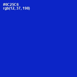 #0C25C6 - Dark Blue Color Image