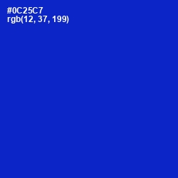 #0C25C7 - Dark Blue Color Image