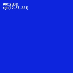 #0C25DD - Dark Blue Color Image