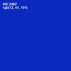 #0C29BF - Persian Blue Color Image