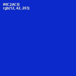 #0C2ACB - Dark Blue Color Image