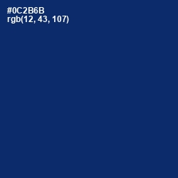 #0C2B6B - Deep Sapphire Color Image
