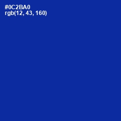 #0C2BA0 - International Klein Blue Color Image