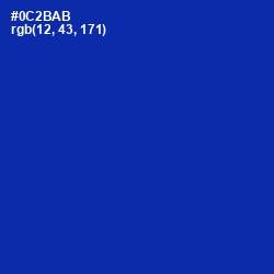 #0C2BAB - International Klein Blue Color Image