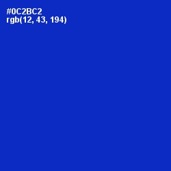 #0C2BC2 - Dark Blue Color Image