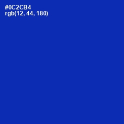 #0C2CB4 - International Klein Blue Color Image