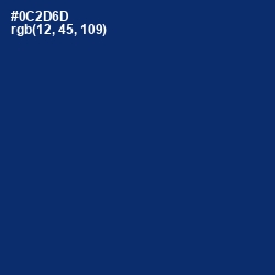 #0C2D6D - Deep Sapphire Color Image
