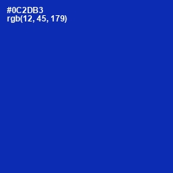 #0C2DB3 - International Klein Blue Color Image