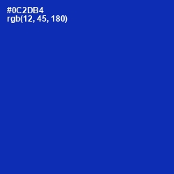 #0C2DB4 - International Klein Blue Color Image