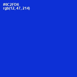 #0C2FD6 - Dark Blue Color Image