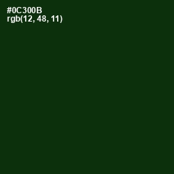 #0C300B - Deep Forest Green Color Image