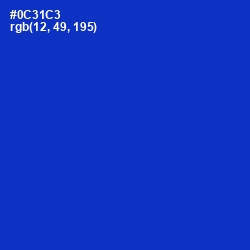 #0C31C3 - Dark Blue Color Image