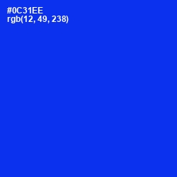 #0C31EE - Blue Color Image