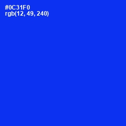 #0C31F0 - Blue Color Image