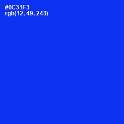 #0C31F3 - Blue Color Image