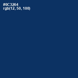 #0C3264 - Midnight Blue Color Image