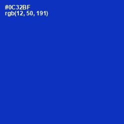 #0C32BF - Persian Blue Color Image