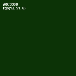 #0C3306 - Deep Forest Green Color Image