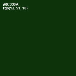 #0C330A - Deep Forest Green Color Image