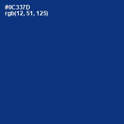 #0C337D - Catalina Blue Color Image