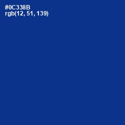 #0C338B - Smalt Color Image