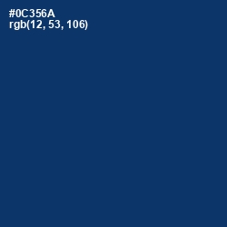 #0C356A - Midnight Blue Color Image