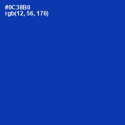 #0C38B0 - International Klein Blue Color Image