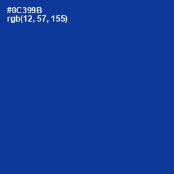 #0C399B - Smalt Color Image