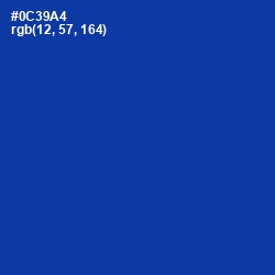 #0C39A4 - International Klein Blue Color Image