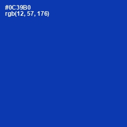 #0C39B0 - International Klein Blue Color Image