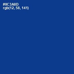 #0C3A8D - Smalt Color Image