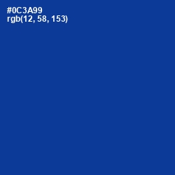 #0C3A99 - Smalt Color Image