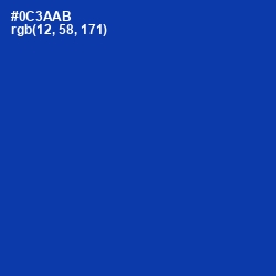 #0C3AAB - International Klein Blue Color Image