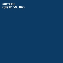 #0C3B66 - Astronaut Blue Color Image