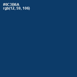 #0C3B6A - Regal Blue Color Image