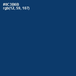 #0C3B6B - Regal Blue Color Image