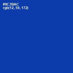 #0C3BAC - International Klein Blue Color Image