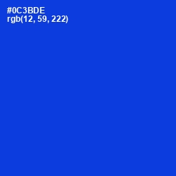 #0C3BDE - Dark Blue Color Image