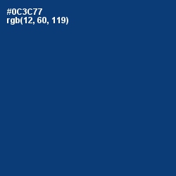 #0C3C77 - Regal Blue Color Image