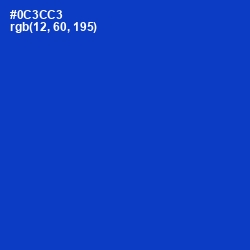 #0C3CC3 - Dark Blue Color Image