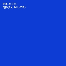 #0C3CD3 - Dark Blue Color Image