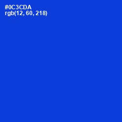 #0C3CDA - Dark Blue Color Image