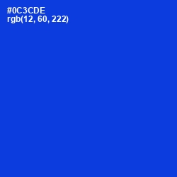 #0C3CDE - Dark Blue Color Image