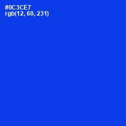 #0C3CE7 - Blue Color Image