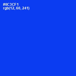 #0C3CF1 - Blue Color Image
