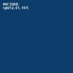 #0C3D6B - Regal Blue Color Image