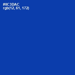 #0C3DAC - International Klein Blue Color Image