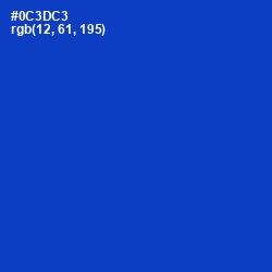 #0C3DC3 - Dark Blue Color Image