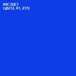 #0C3DE7 - Blue Color Image